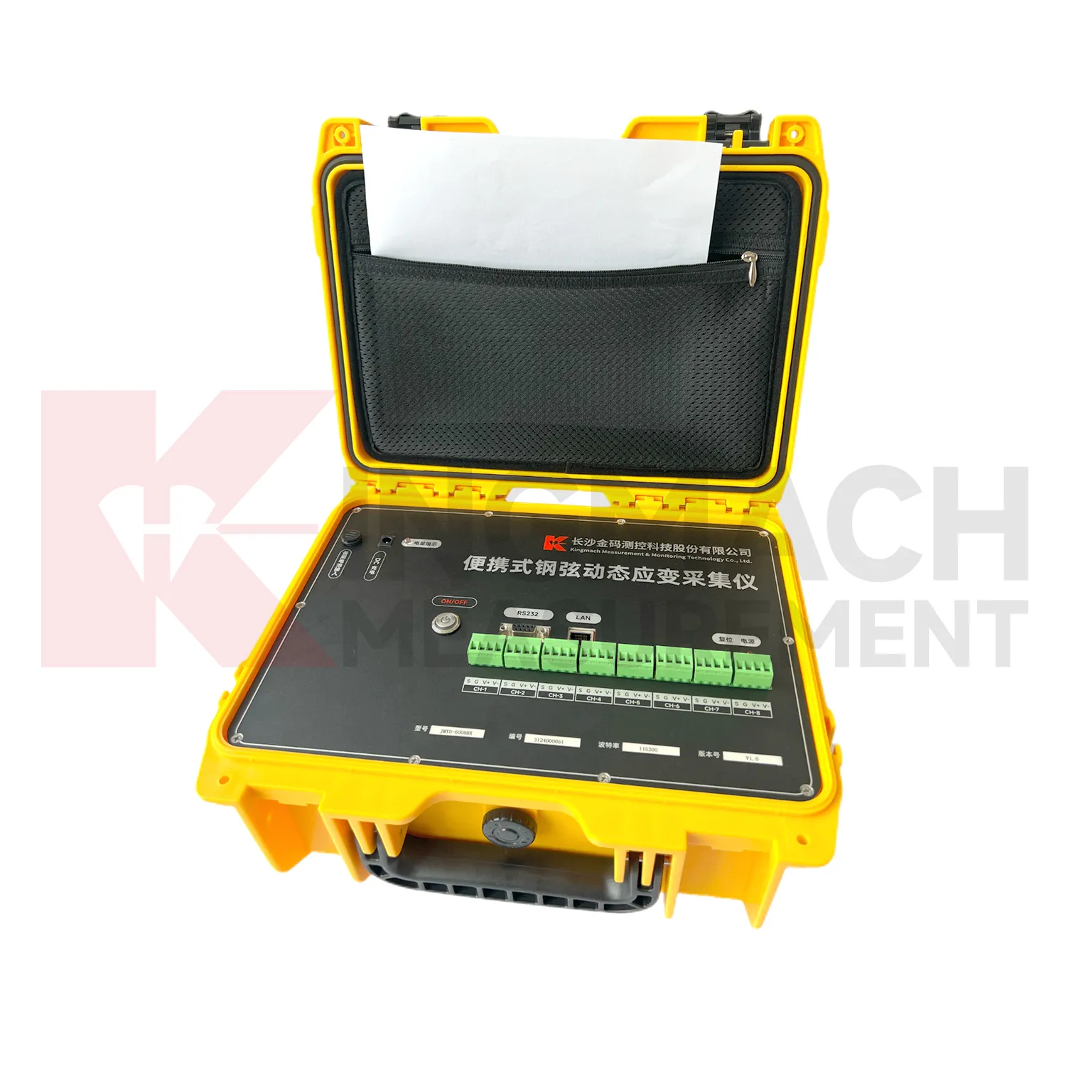 Lettura portatile dell'acquisizione della deformazione dinamica del filo vibrante JMYD-6008BX